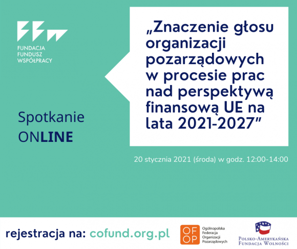 Znaczenie głosu organizacji pozarządowych w procesie prac nad perspektywą finansową UE na lata 2021-2027